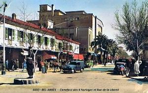 Sidi-Bel-Abbes - Carrefour des 4 Horloges et Rue de la Liberte